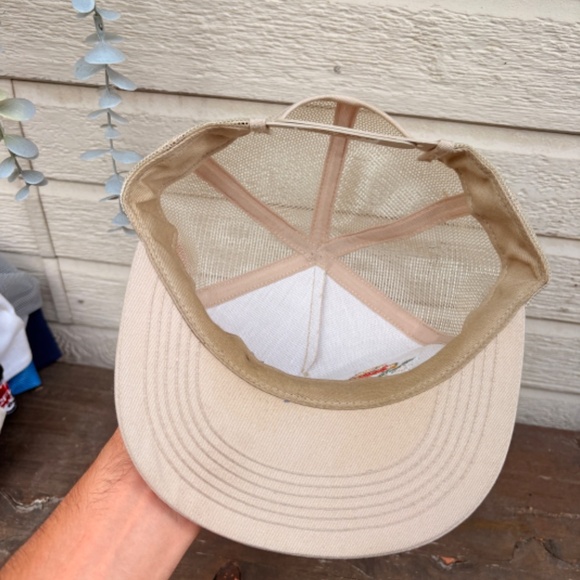 vintage DEKALB Ducks embroidered farming hat K PRODUCTS mesh beige - Picture 7 of 8